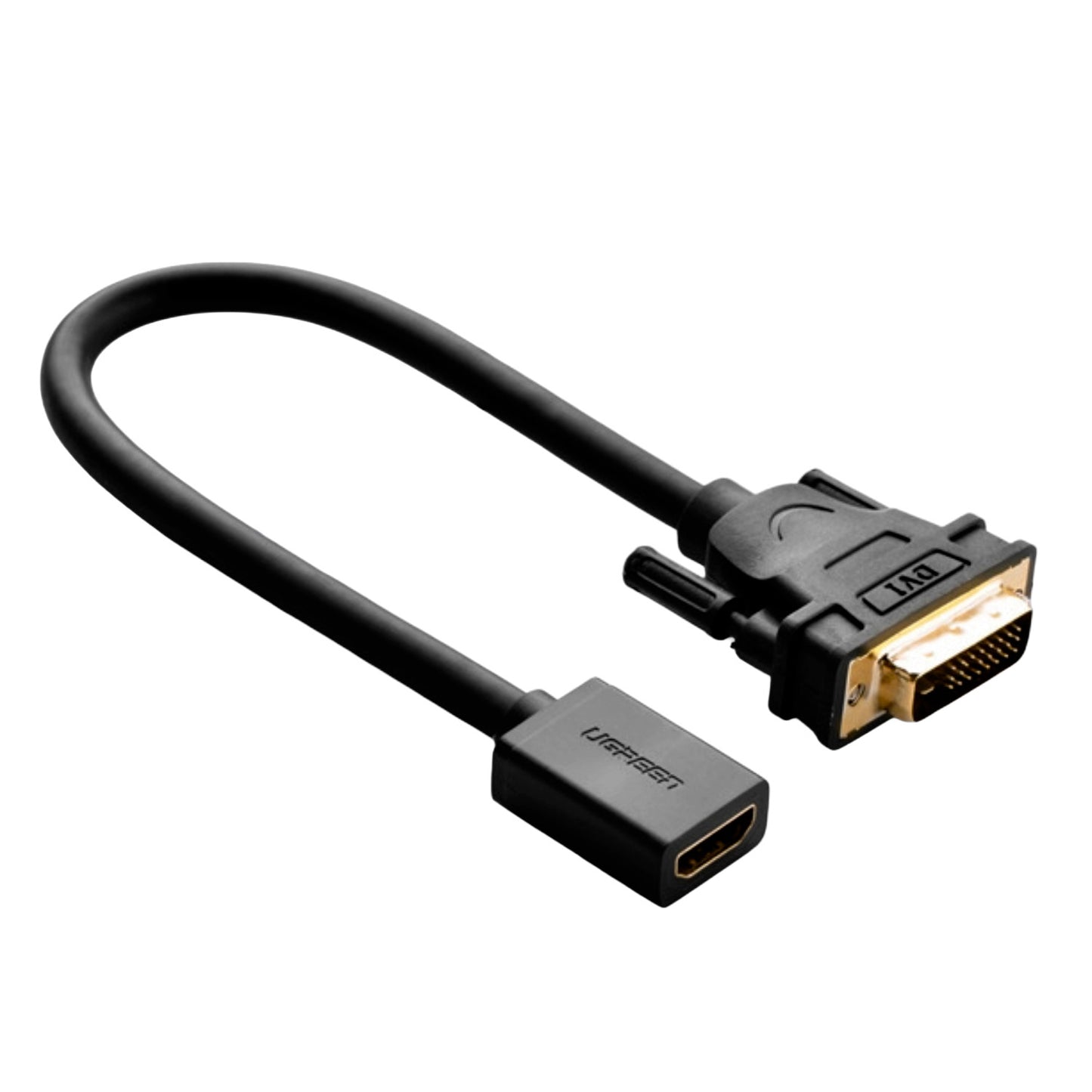 UGreen DVI to HDMI Cable Adapter 15cm | Male to Female | 1080p Full HD – Black-0