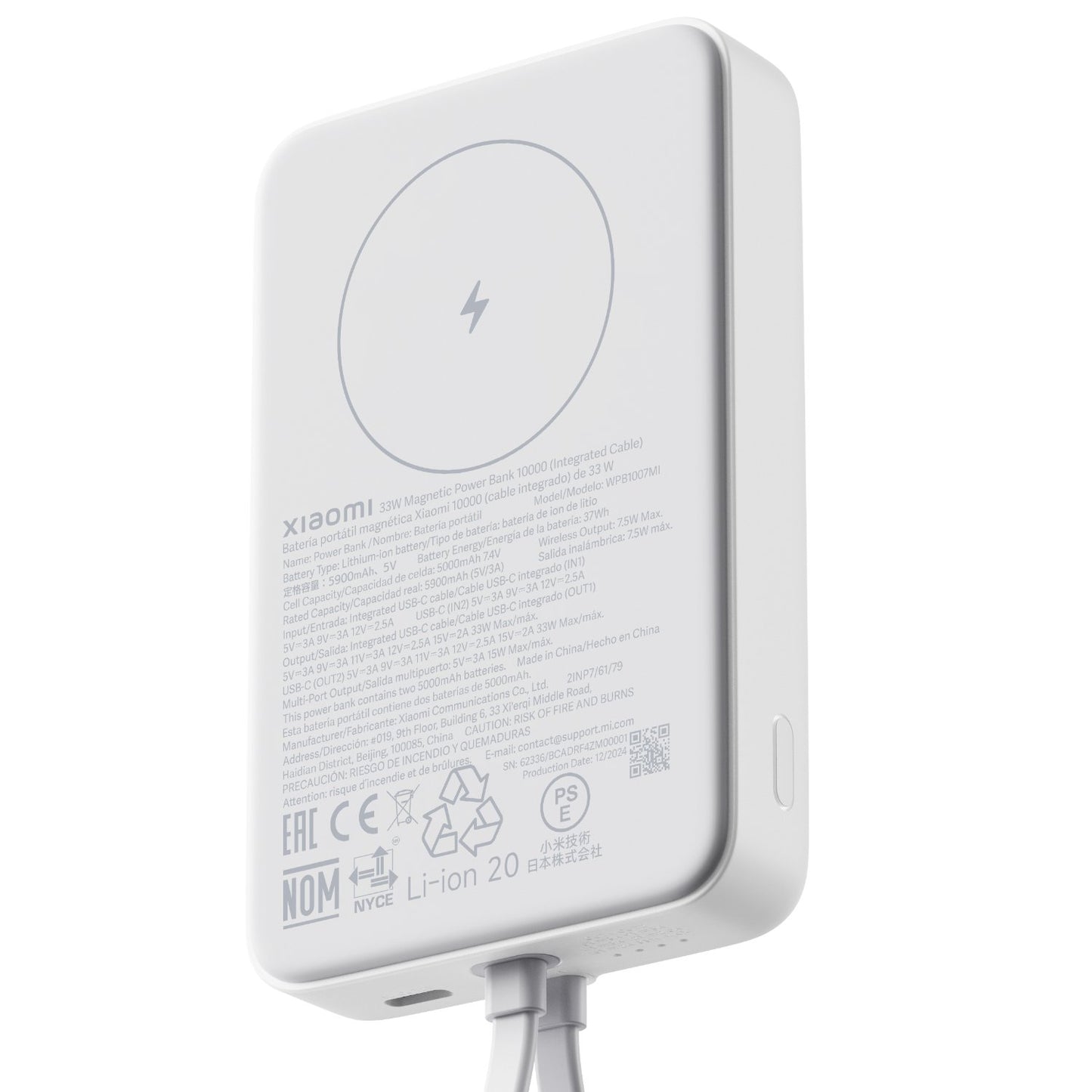 Xiaomi 33W Power Bank 10000 (Integrated Cable)-White-2
