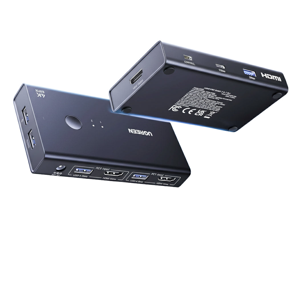 UGreen 2-In-1 HDMI KVM Switch 4 USB Ports 4K@60Hz–Black-1