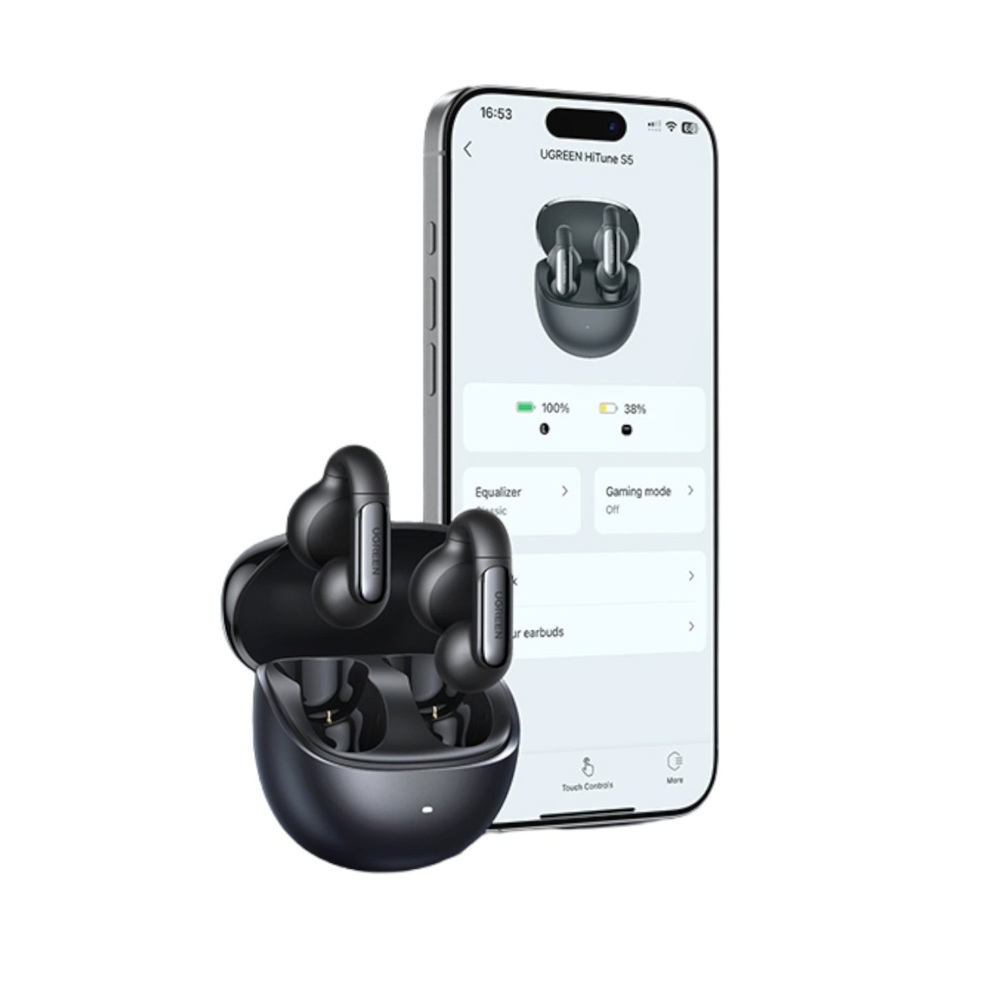 UGreen HiTune S5 Open-Ear TWS Earbuds–Black-2