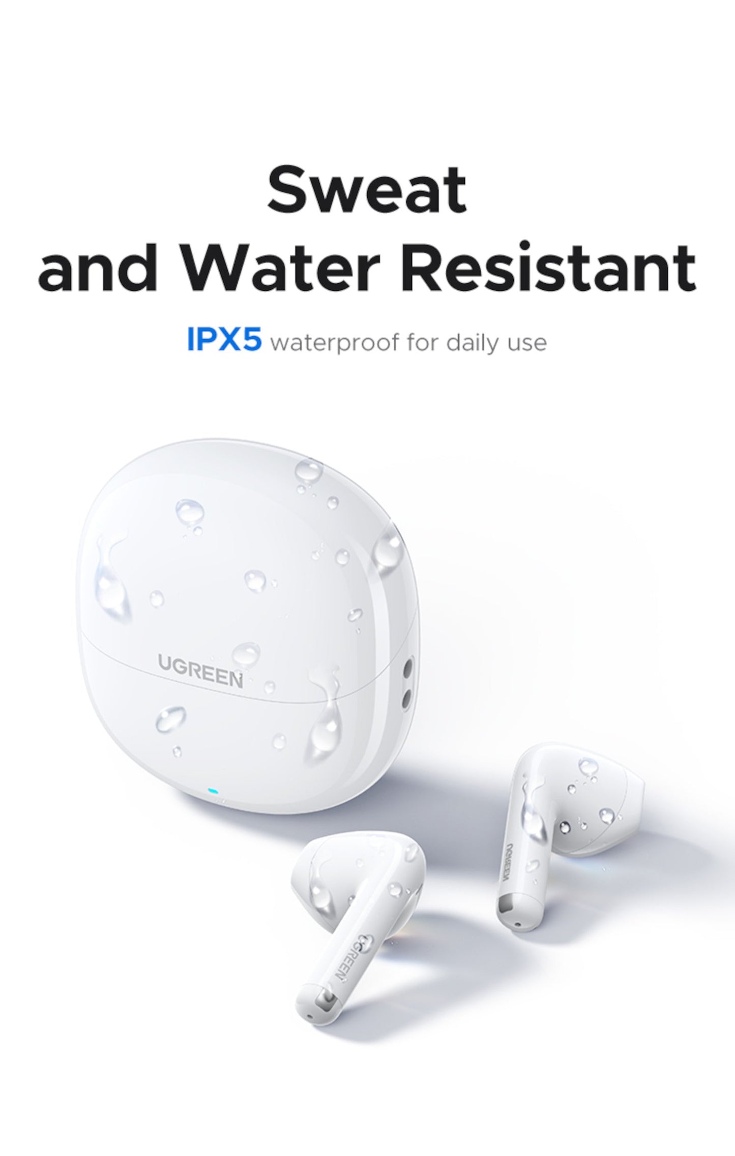 UGreen Lightbuds Basic Earphones (Semi In-Ear)–White-2