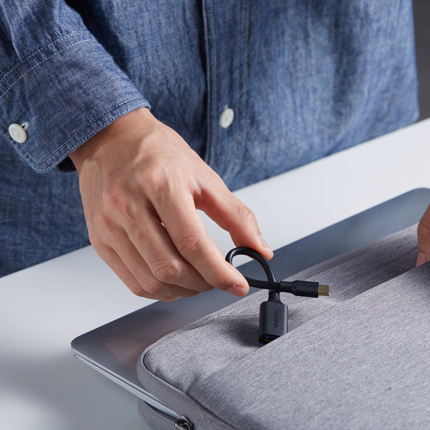 UGreen Type-C to USB-A Adapter (Male to Female, 15cm)– Black-3