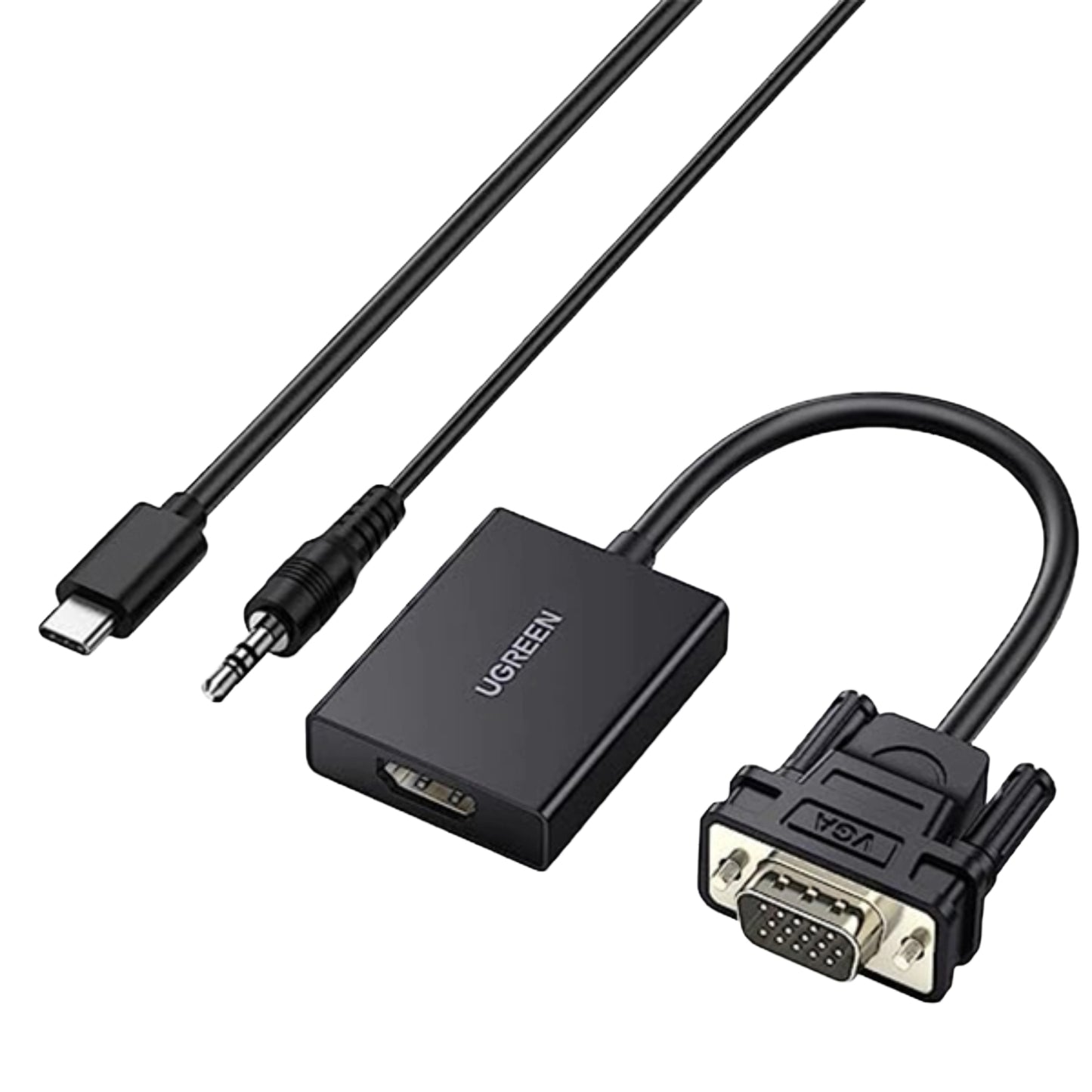 UGreen VGA to HDMI Converter | Male to Female | 1080P Full HD – Black-1