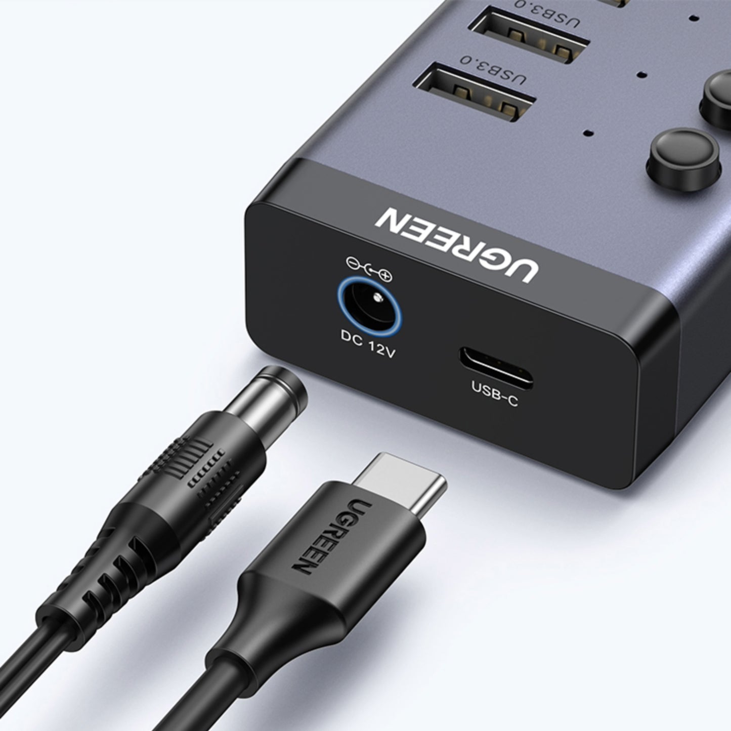 UGreen 7 in 1 USB 3.0 Hub-Grey-2