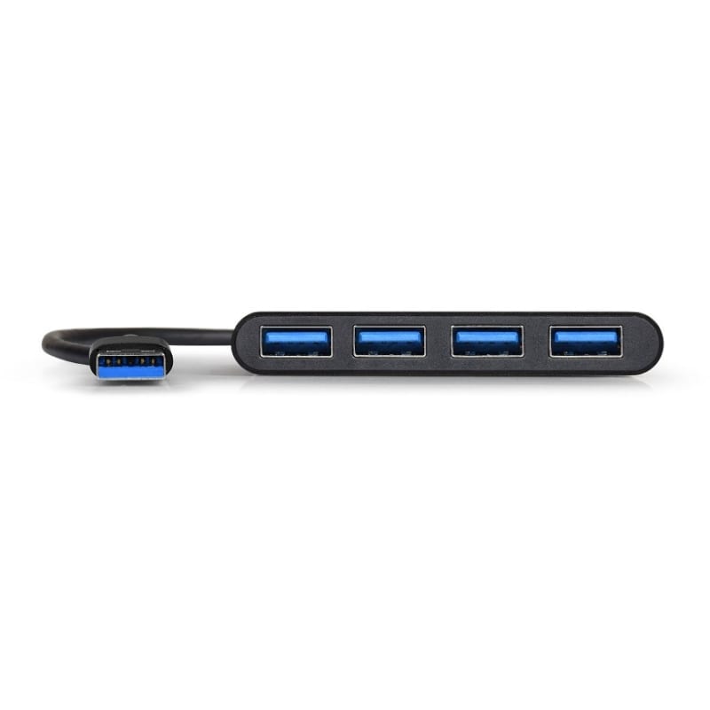 Port USB3.0 to 4 x USB3.0 5Gbps 4 Port Hub - Black-2