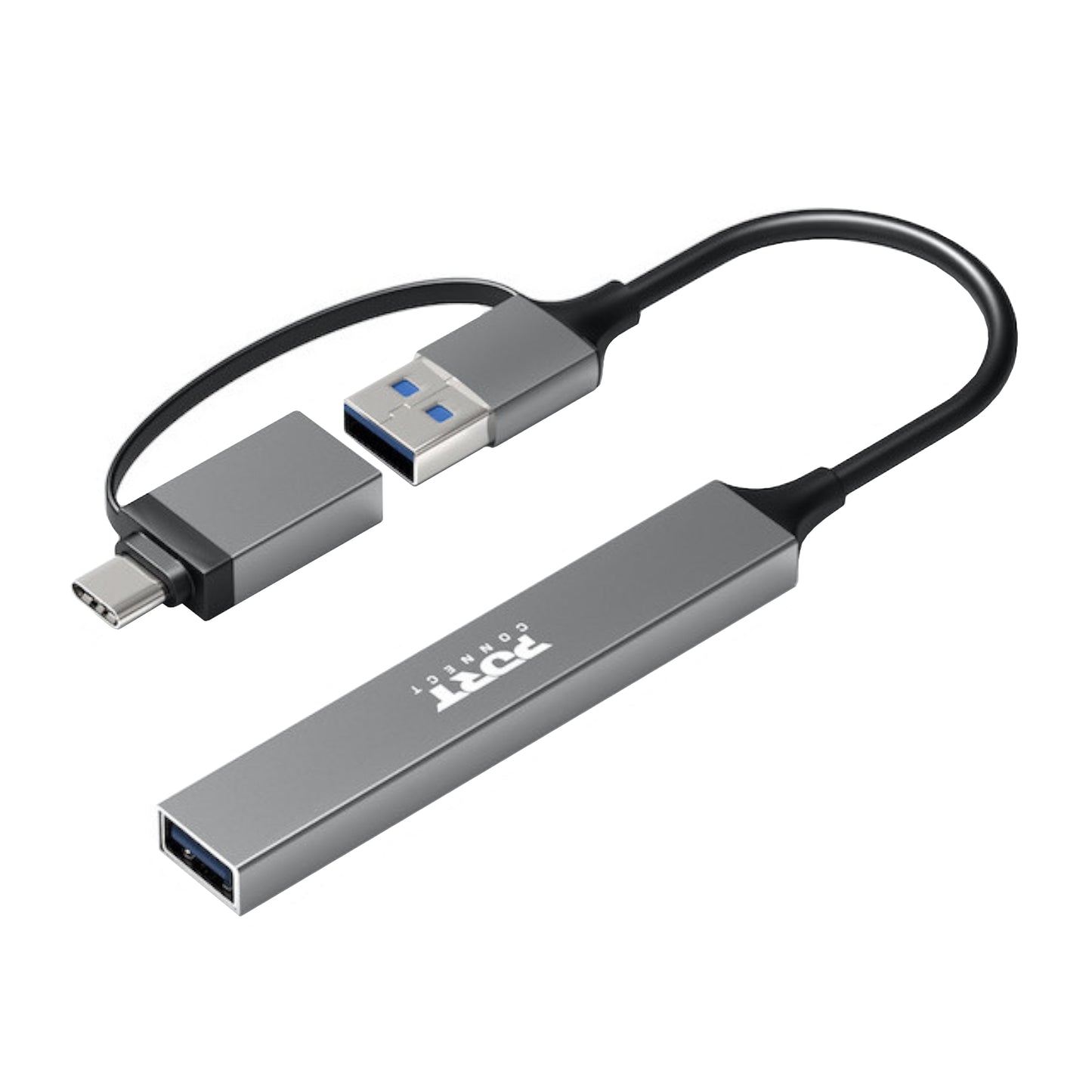 Port Connect USB Type-C to 4-port USB-A 3.0/2.0 Hub-2