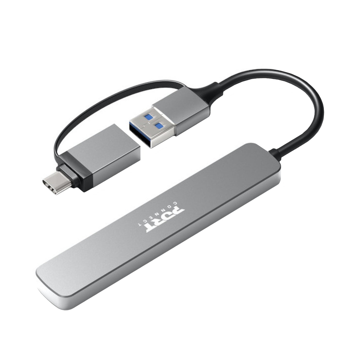 Port Connect USB Type-C to 4-port USB-A 3.0 Hub-1