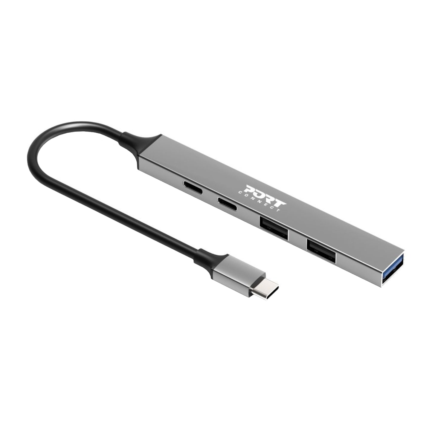 Port USB Type-C Hub 4 x USB + 1 x Charging Port-0