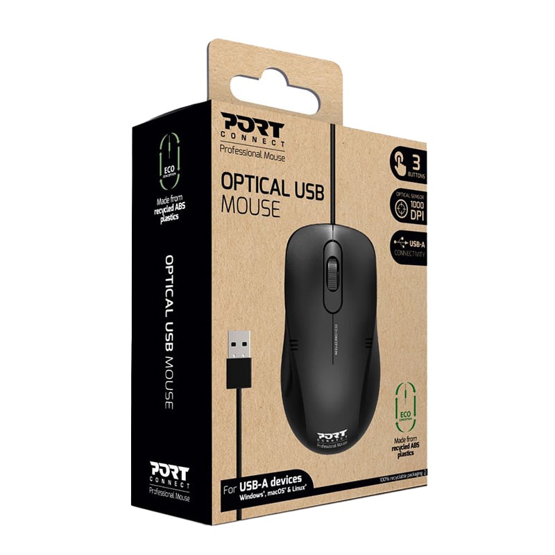 Port Connect Optical USB Mouse-3