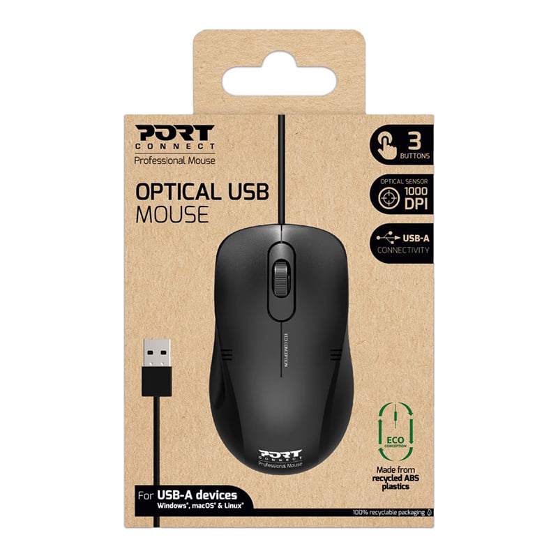 Port Connect Optical USB Mouse-4