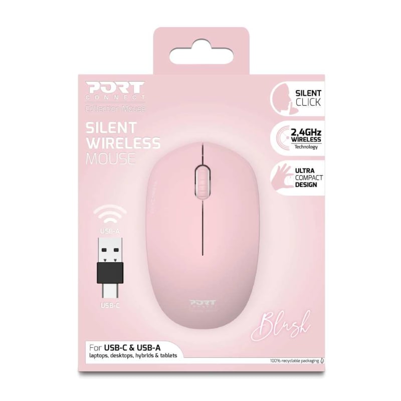 Port Connect MOUSE COLLECTION II WIRELESS Blush-4