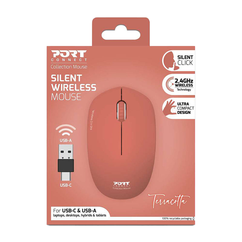 Port Connect MOUSE COLLECTION II WIRELESS Terracota-5