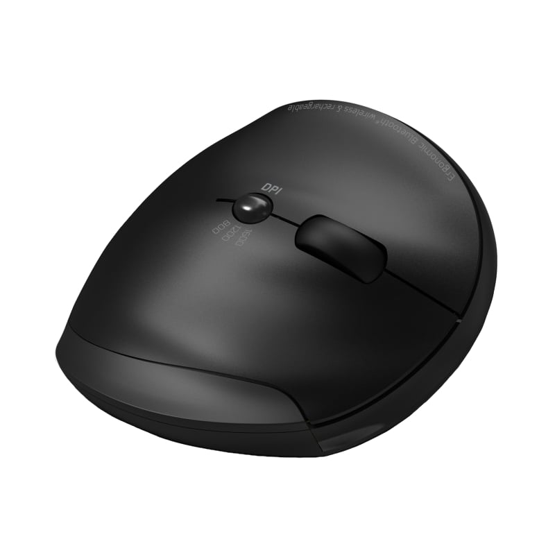 Port Connect Wireless Rechargeable Ergonoc Mouse Bluetooth
- Black-2