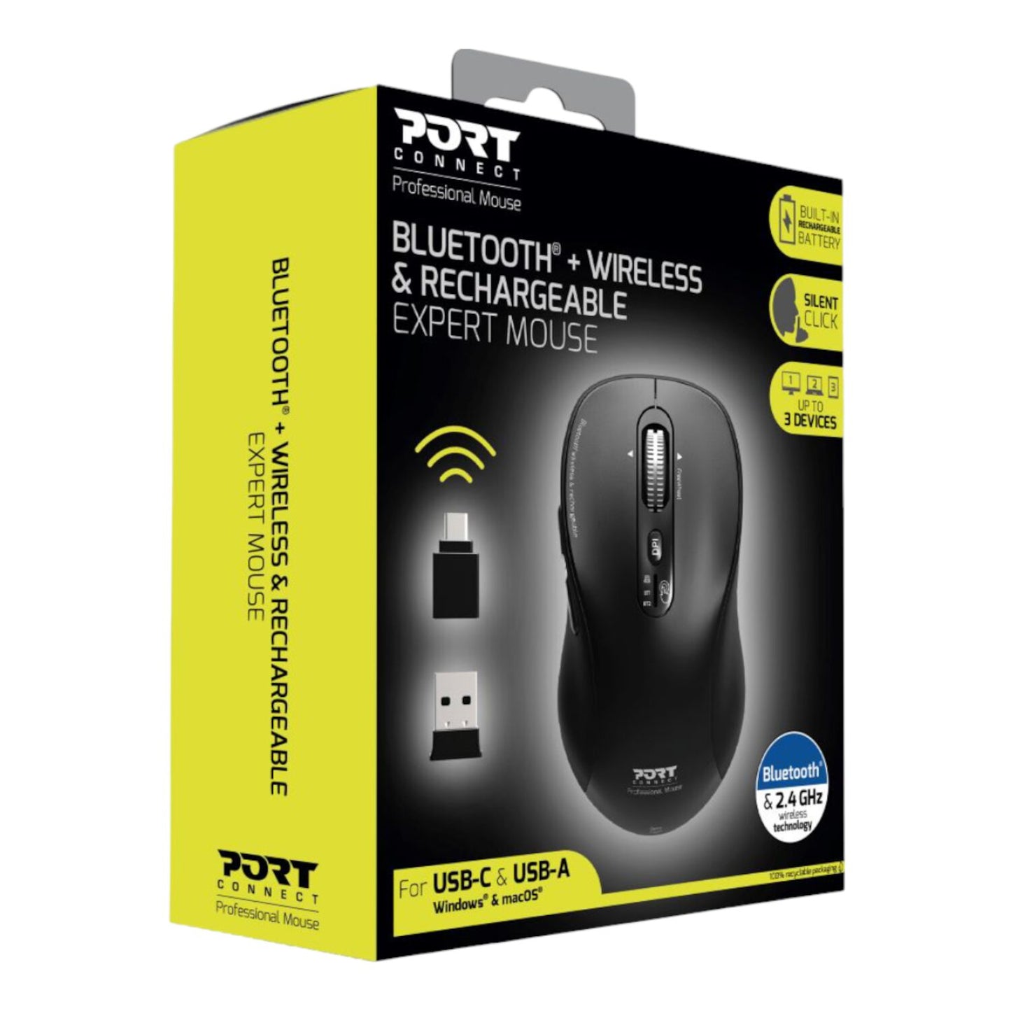 Port Connect Expert Wireless Bluetooth® Mouse-5