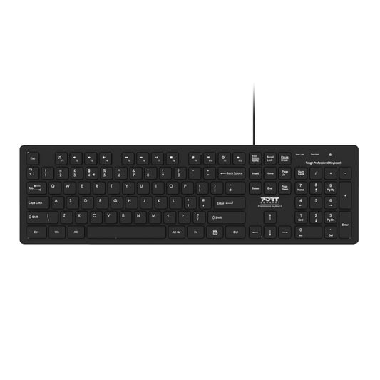 Port Connect Tough Office USB Keyboard - Black-0