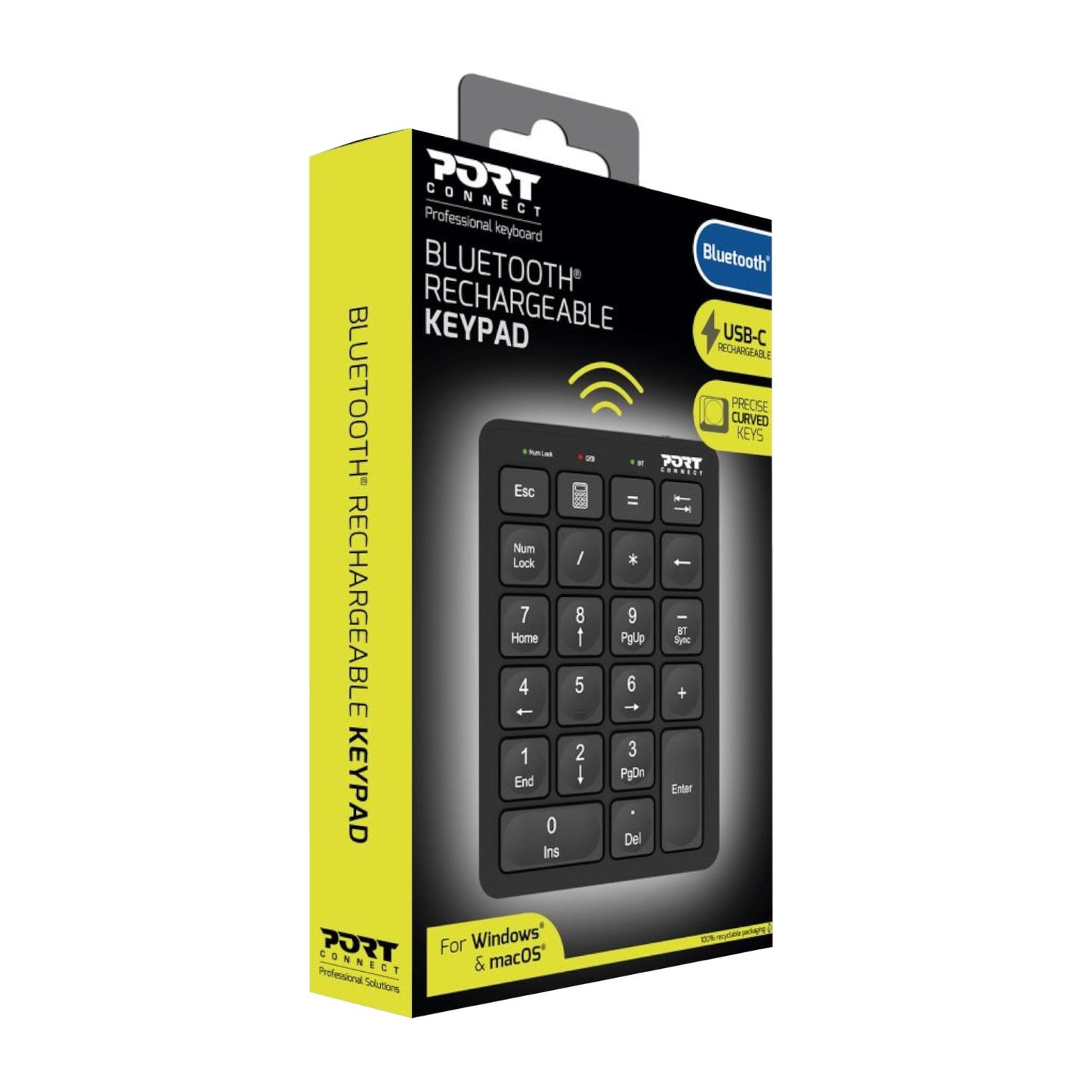 Port Connect Bluetooth Rechargeable Keypad-5