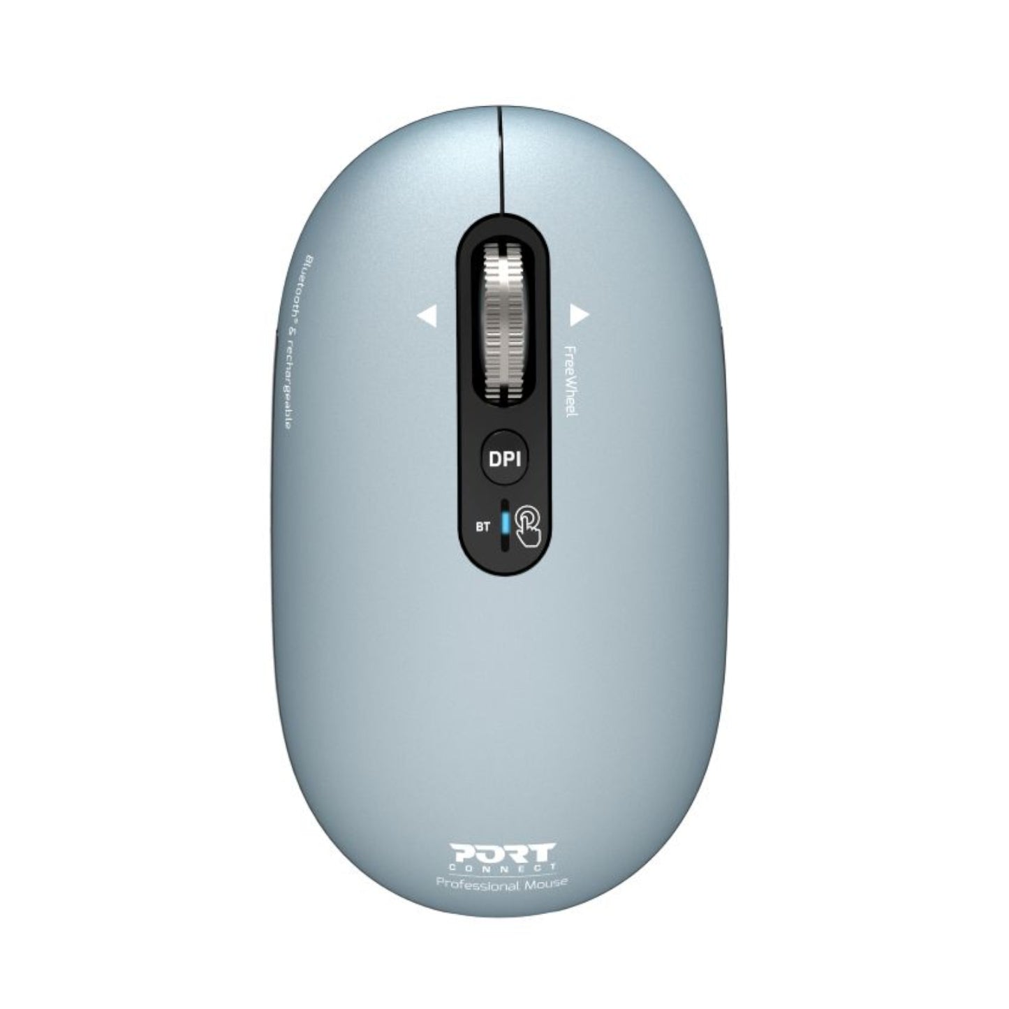 Port Connect PURE MAC Rechargeable Wireless and Bluetooth Mouse - Storm-0