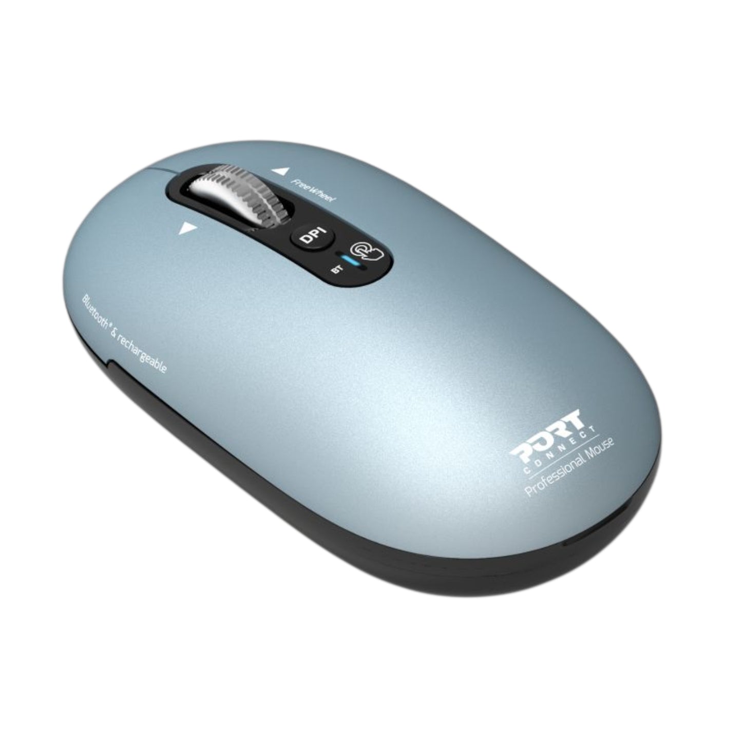 Port Connect PURE MAC Rechargeable Wireless and Bluetooth Mouse - Storm-1
