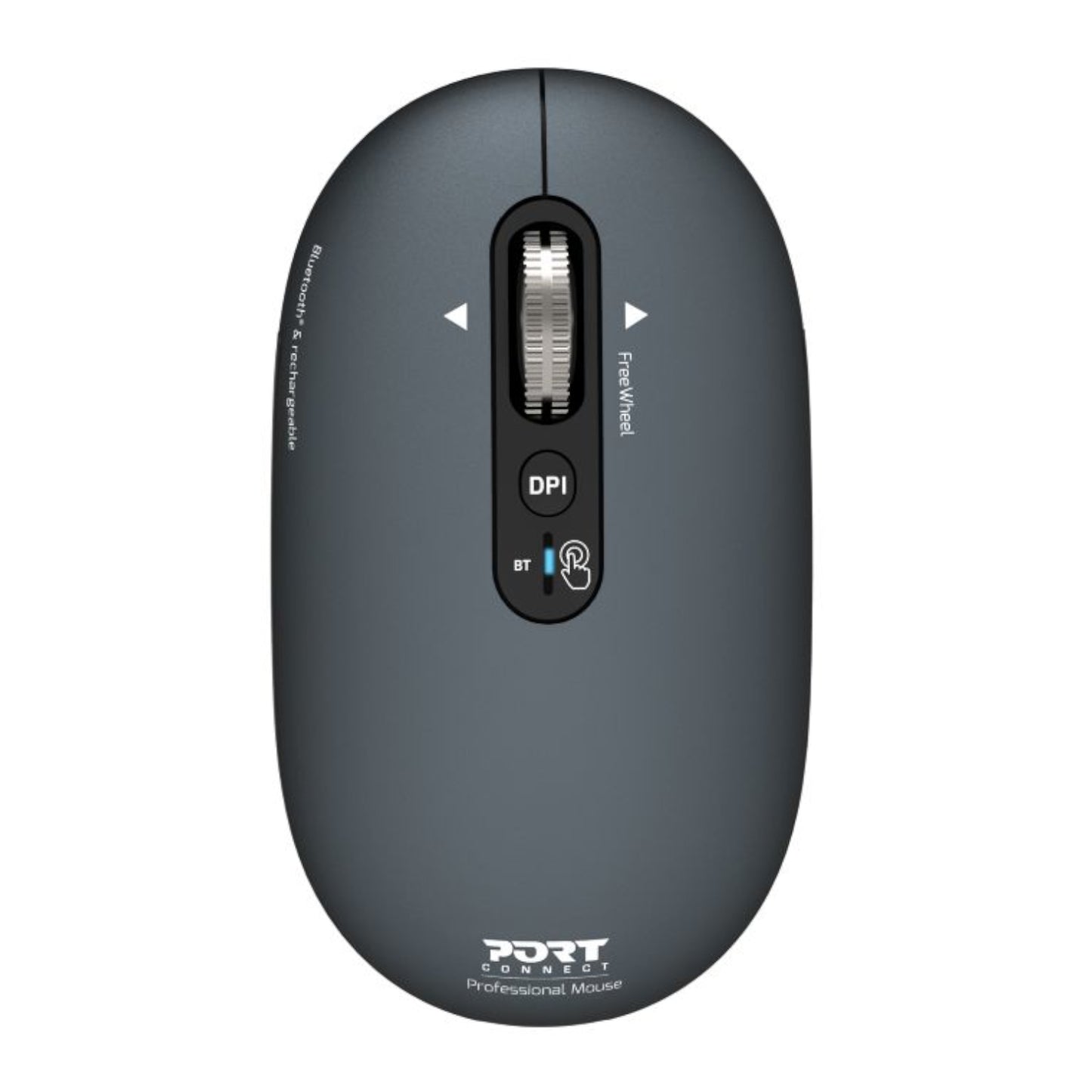 Port Connect PURE MAC Rechargeable Wireless and Bluetooth Mouse - Shadow-0