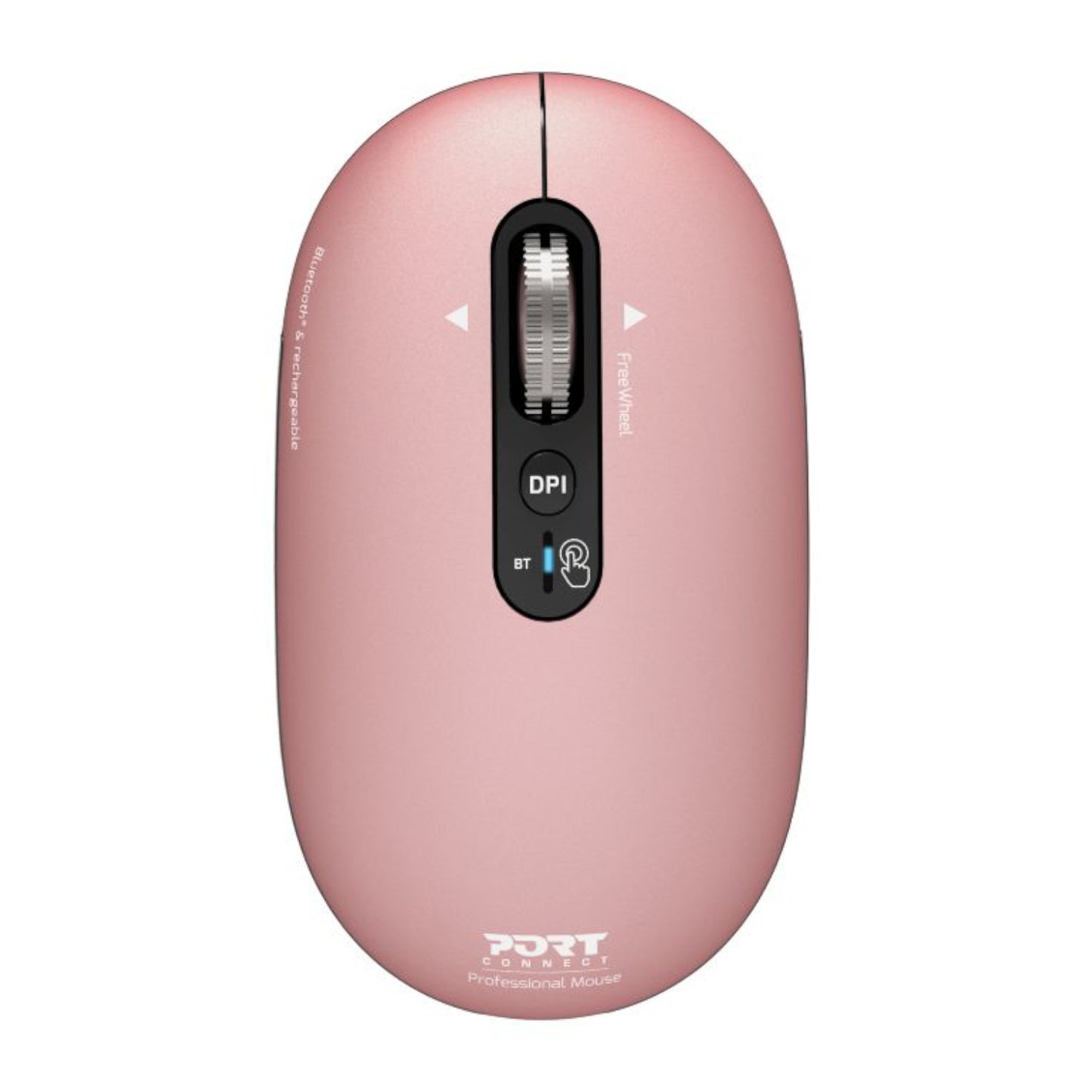Port Connect PURE MAC Rechargeable Wireless and Bluetooth Mouse - Copper Rose-0