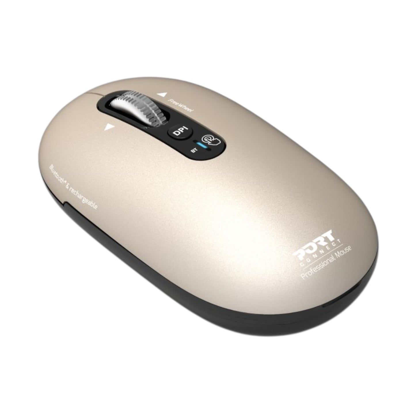 Port Connect PURE MAC Rechargeable Wireless and Bluetooth Mouse - Pearl-1