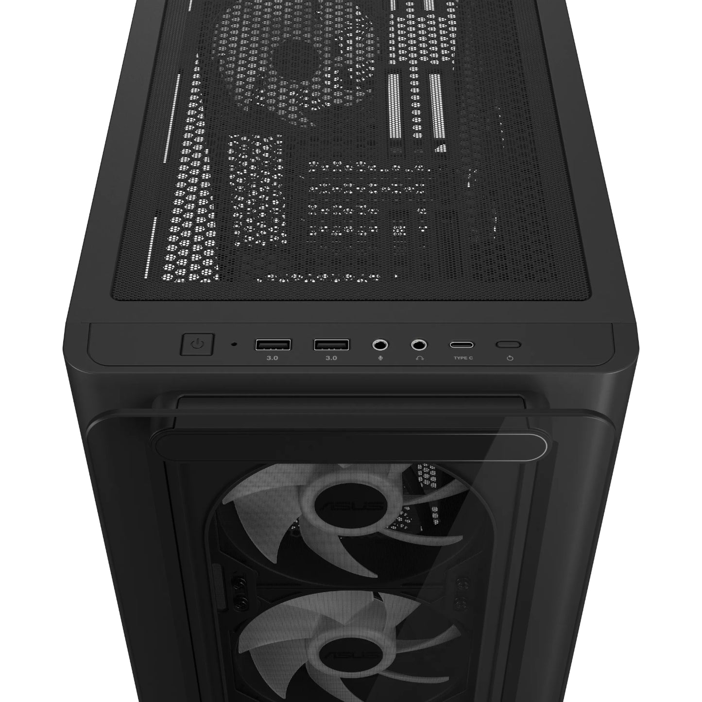Asus A23 PLUS ARGB Micro-ATX Gaming Chassis - Black-4