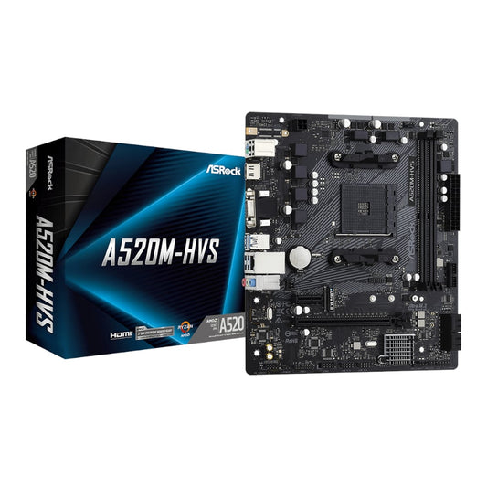 ASRock A520M-HVS AMD AM4 M-ATX Motherboard-0