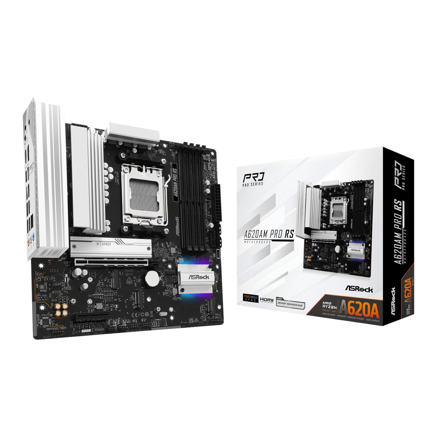 ASRock A620AM Pro RS AM5 M-ATX Motherboard-0