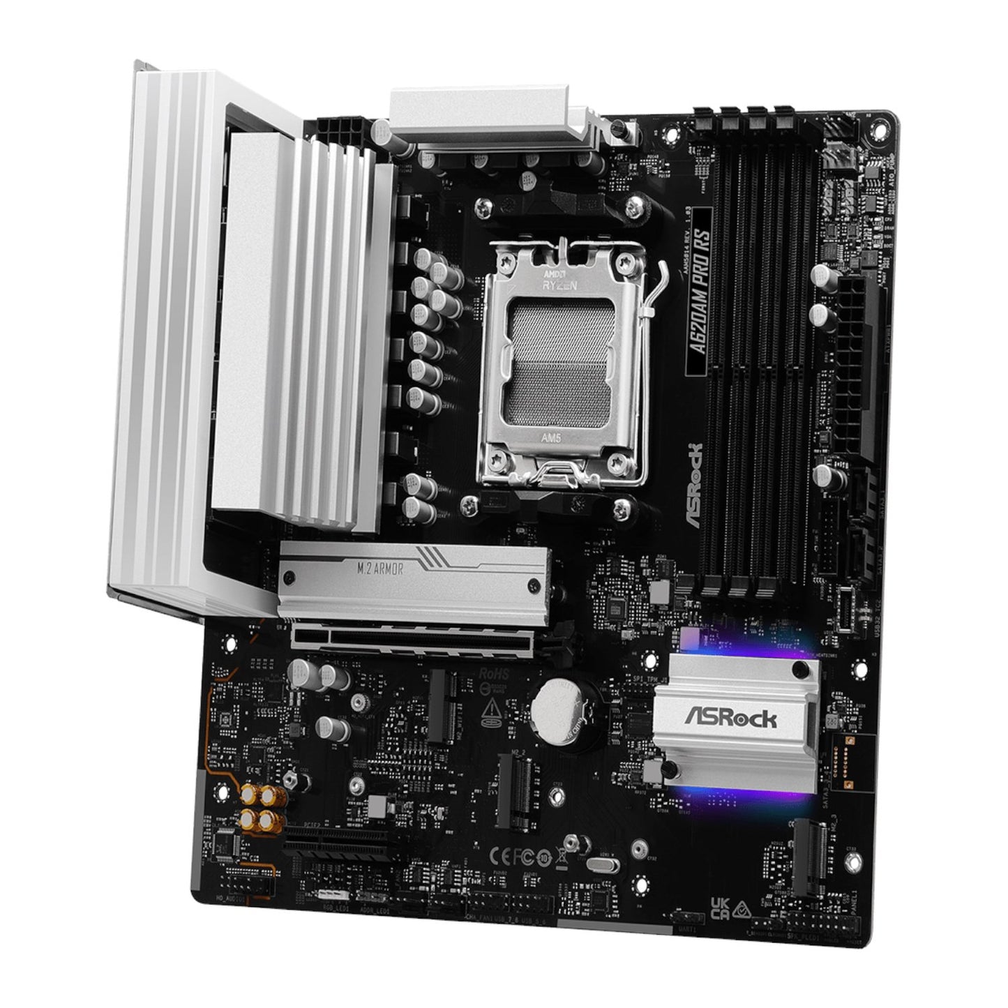 ASRock A620AM Pro RS AM5 M-ATX Motherboard-3