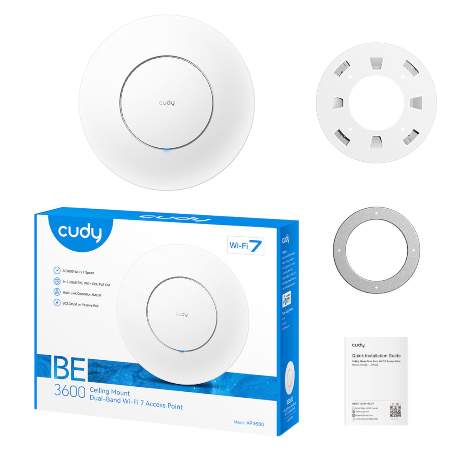 Cudy BE3600 2.5G Dual Band WiFi7 Ceiling Access Point-4