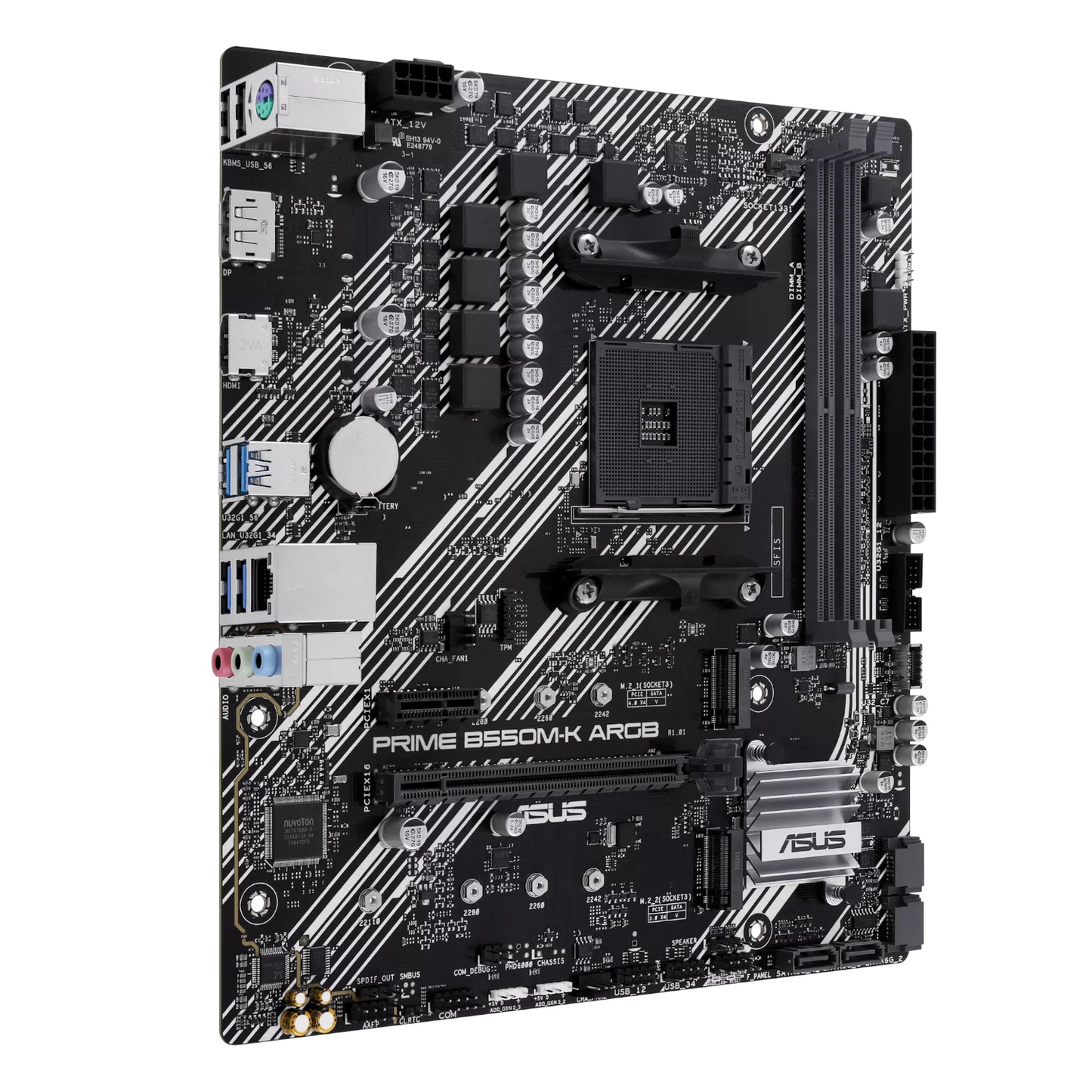 Asus PRIME B550M-K ARGB AM4 and Asus Prime LC 240 ARGB Liquid CPU Cooler Bundle-1