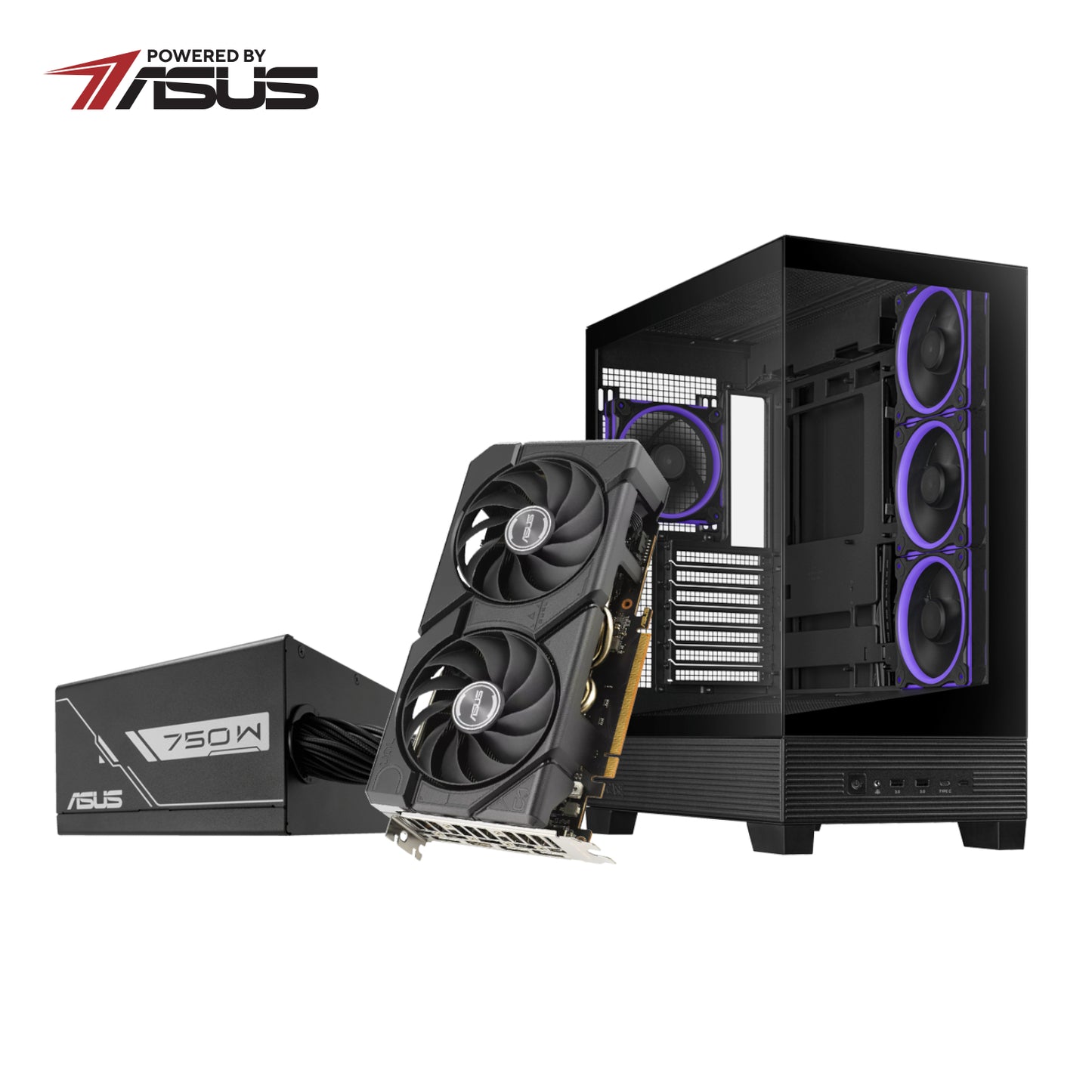 Asus UWM 2 Gaming Chassis/Graphics Card/Power Supply Combo (A31 PLUS | RX 7600 | PRIME 750W)-0