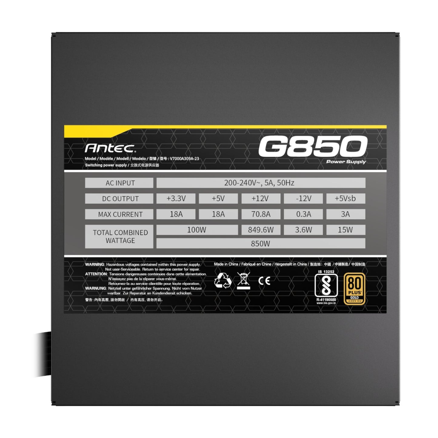 Antec ATOM G850 850W 80 PLUS Gold Semi-Modular Power Supply-5