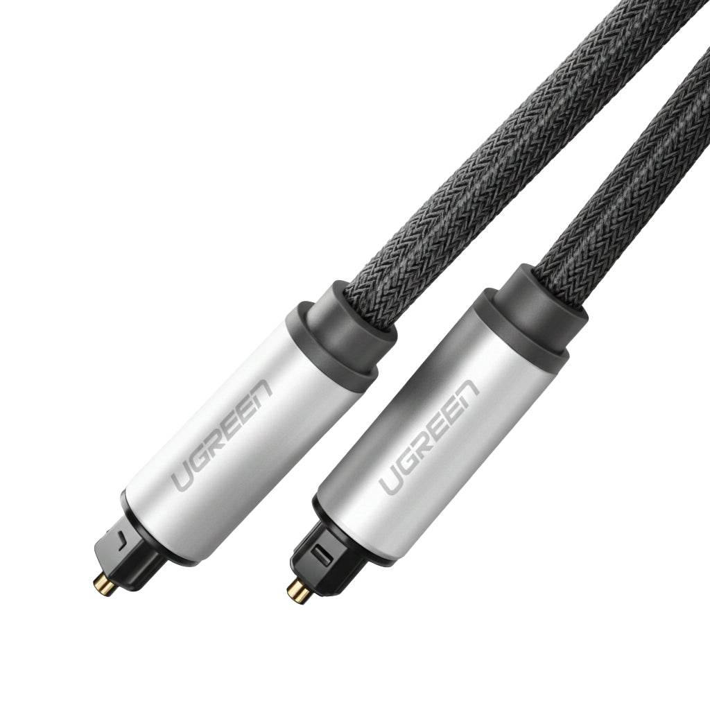 UGreen AV108 Male to Male Toslink Optical Audio Cable 2m–Grey-1