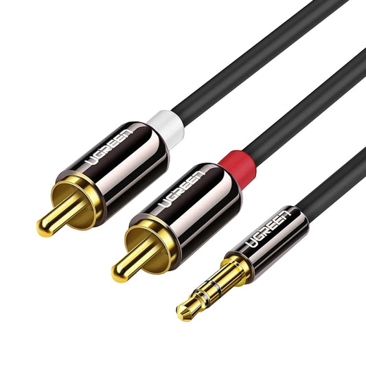 UGreen AV116 RCA to AUX 3.5mm Audio Cable 2M - Black-0