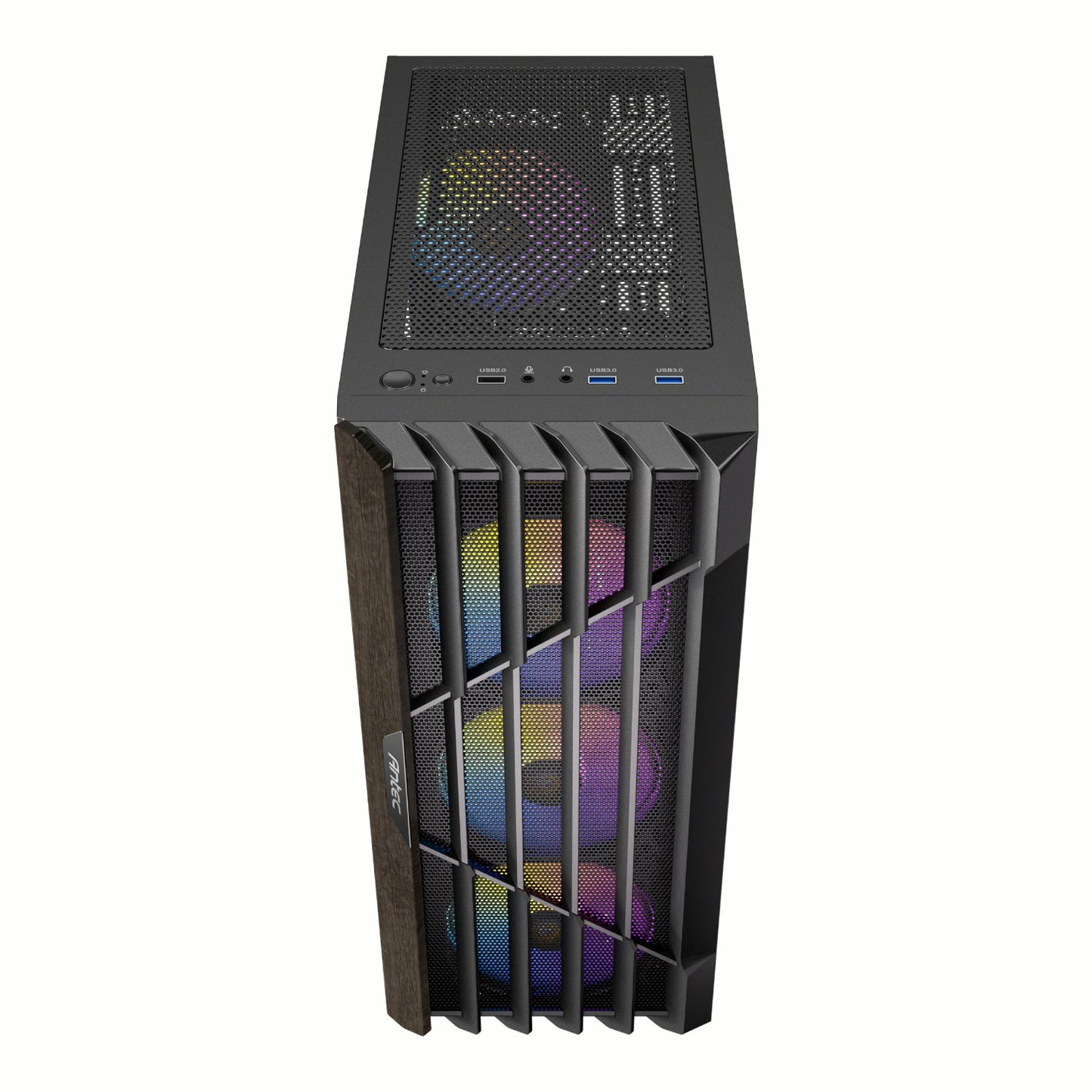 Antec AX63 Wood ARGB ATX Mid Tower Gaming Chassis - Black-1