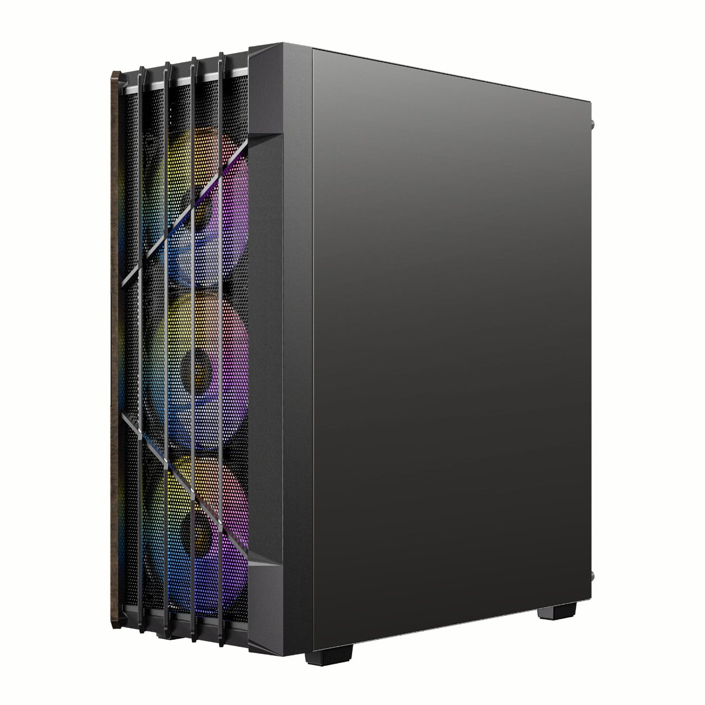 Antec AX63 Wood ARGB ATX Mid Tower Gaming Chassis - Black-2
