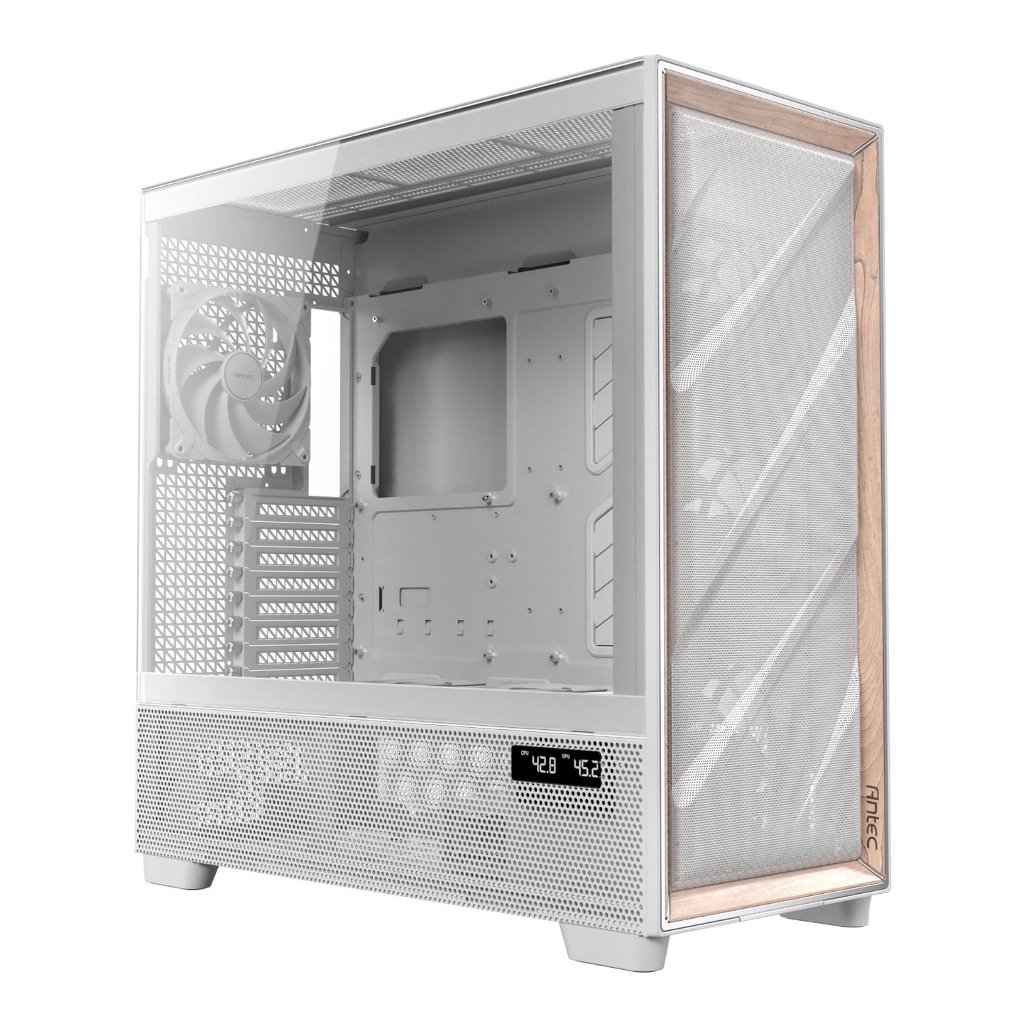 Antec FLUX PRO E-ATX Full Tower Gaming Chassis – White-0