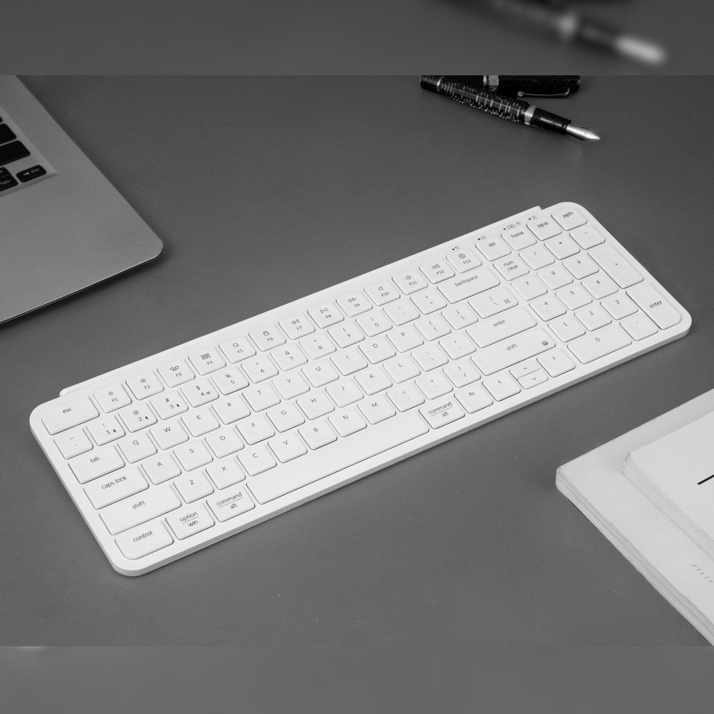 Keychron B2 Pro Ultra-Slim 96% Wireless Keyboard - Ivory White-3