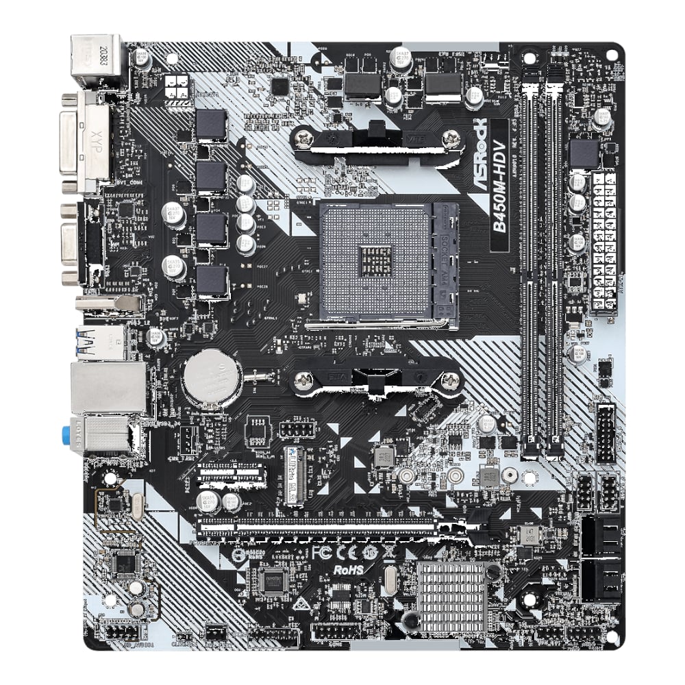 ASRock B450M-HDV R4.0 AMD AM4 M-ATX Motherboard-1