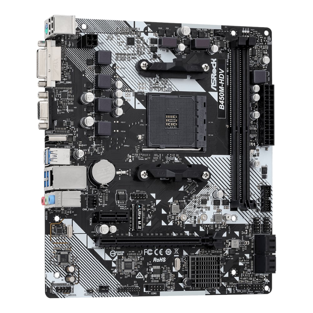 ASRock B450M-HDV R4.0 AMD AM4 M-ATX Motherboard-3