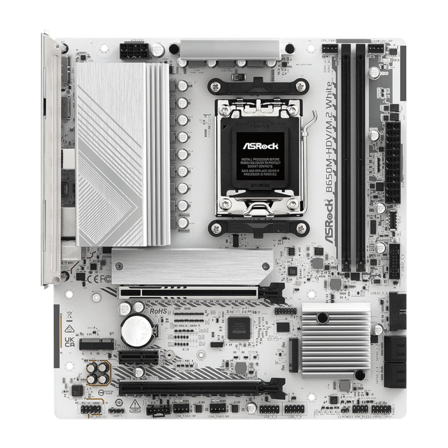 ASRock B650M-HDV/M.2 AM5 Micro-ATX Motherboard - White-1