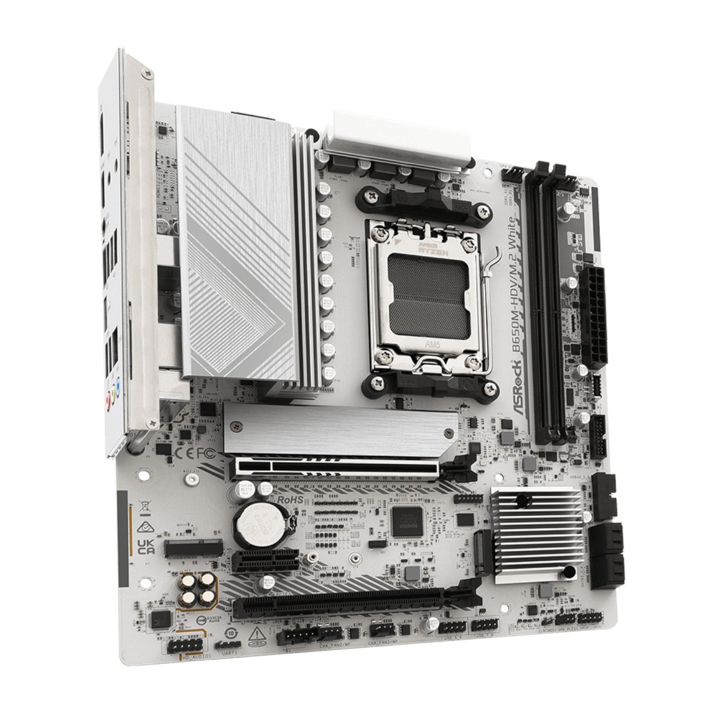 ASRock B650M-HDV/M.2 AM5 Micro-ATX Motherboard - White-2