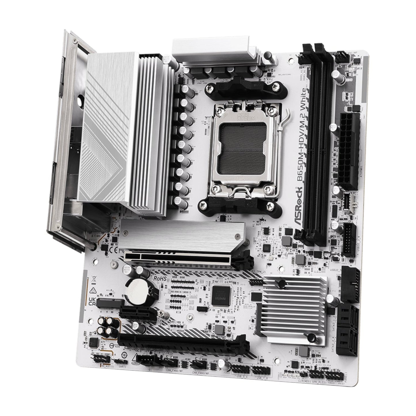 ASRock B650M-HDV/M.2 AM5 Micro-ATX Motherboard - White-3