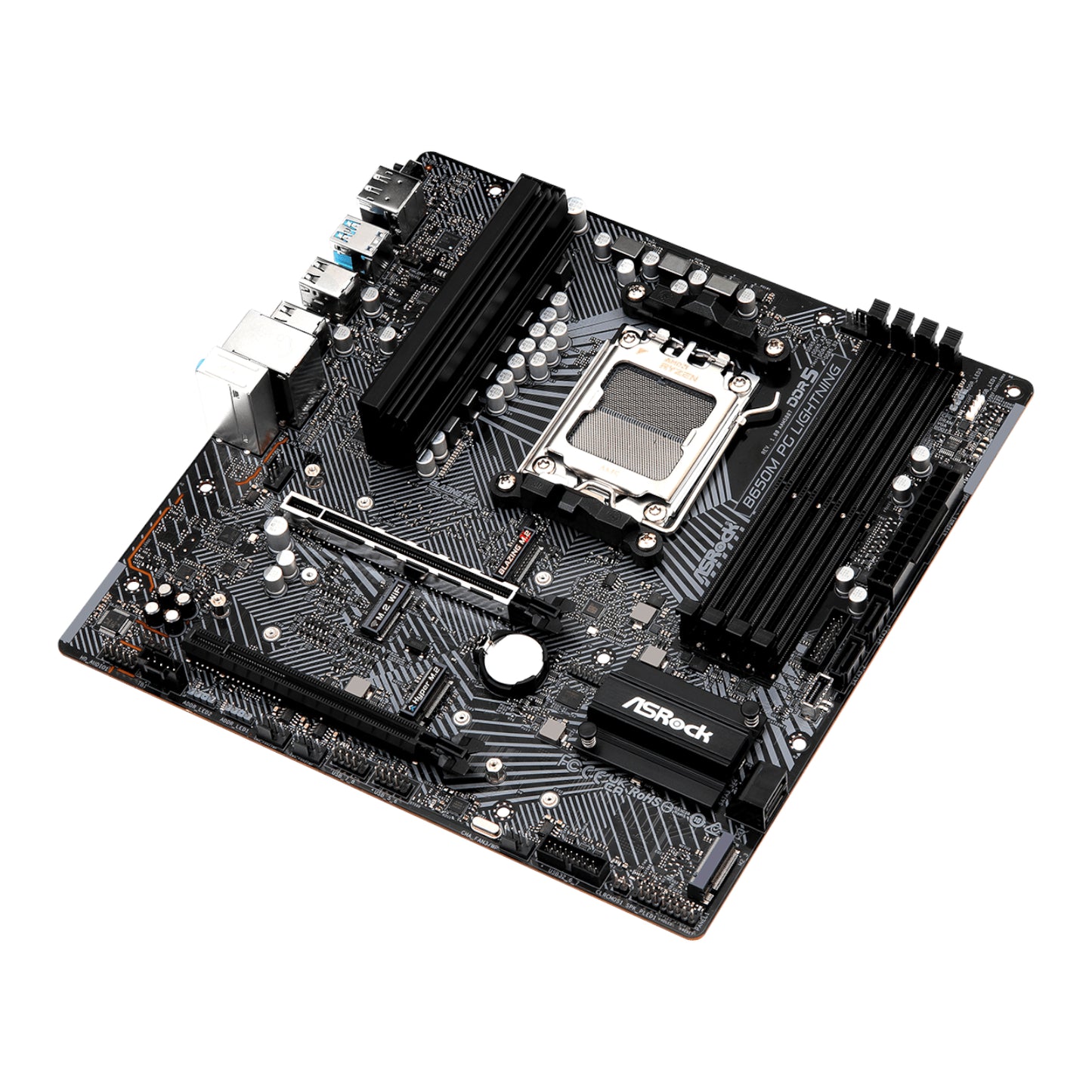ASRock B650M PG Lightning AMD AM5 Micro ATX Motherboard-3