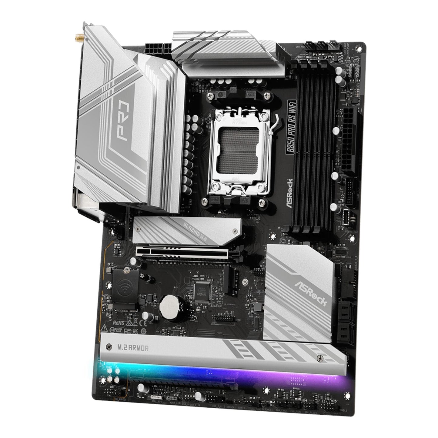 ASRock B850 Pro RS Wi-Fi ATX Motherboard (AMD AM5, DDR5, PCIe 5.0)-3