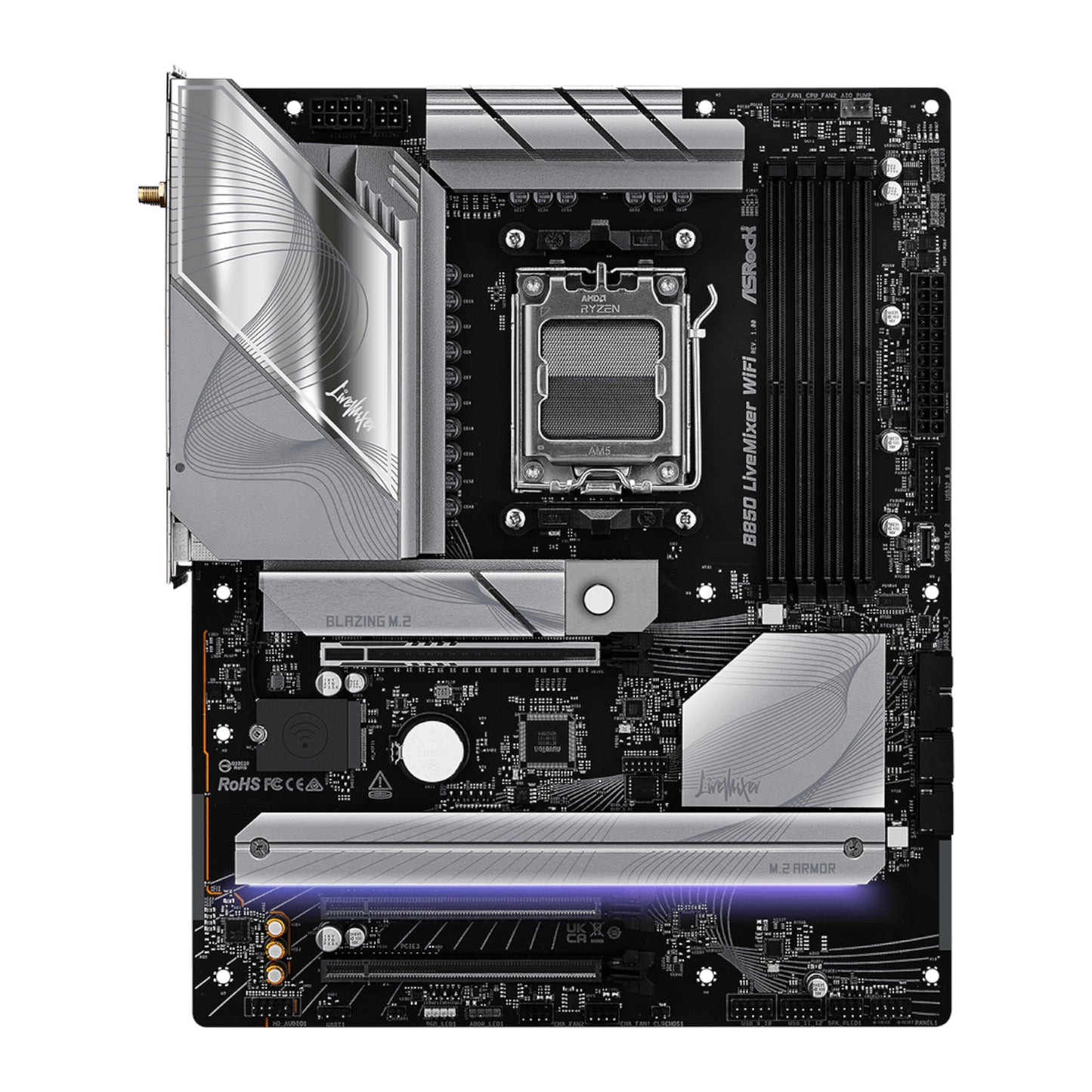ASRock B850 LiveMixer WiFi AM5 ATX Gaming Motherboard-1