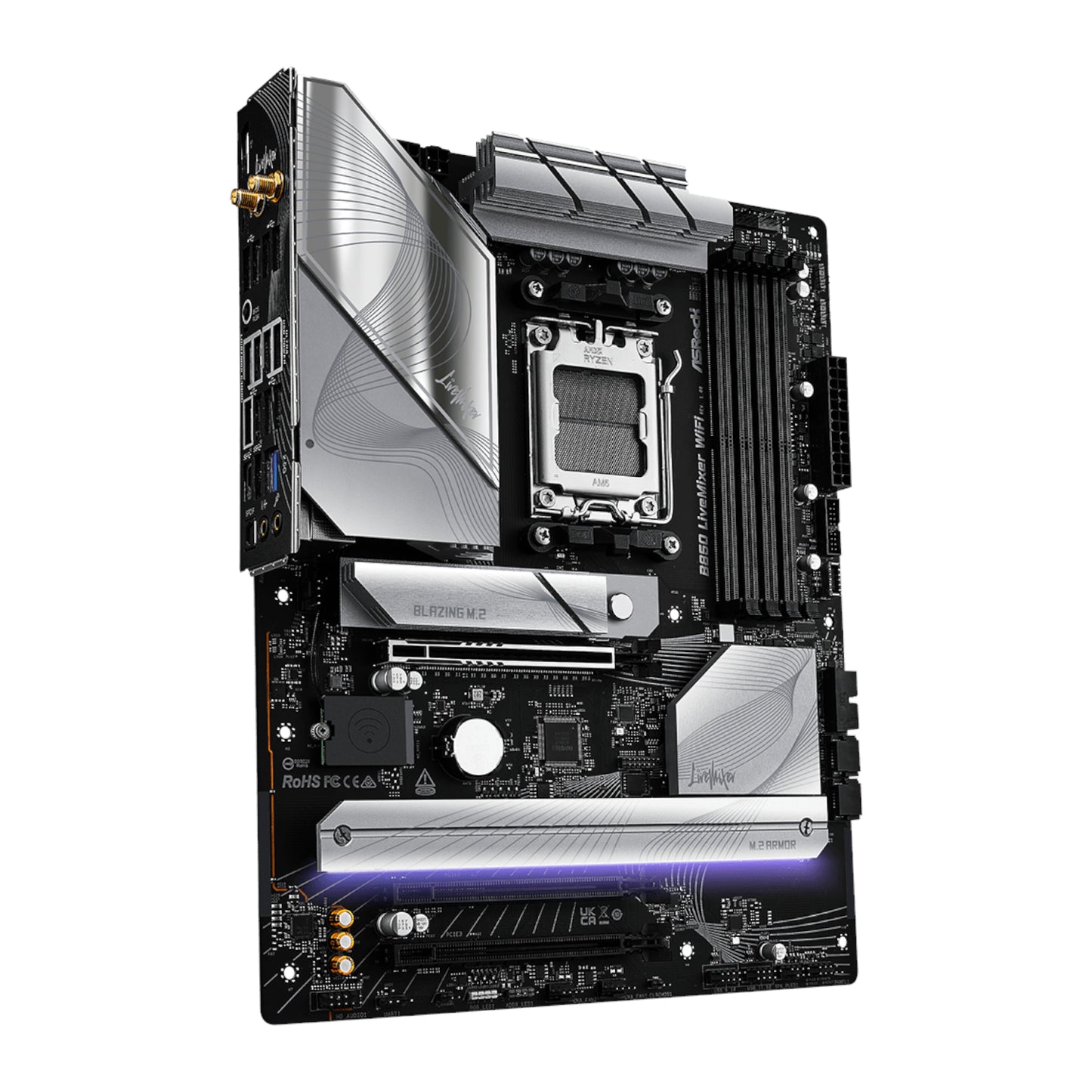 ASRock B850 LiveMixer WiFi AM5 ATX Gaming Motherboard-2