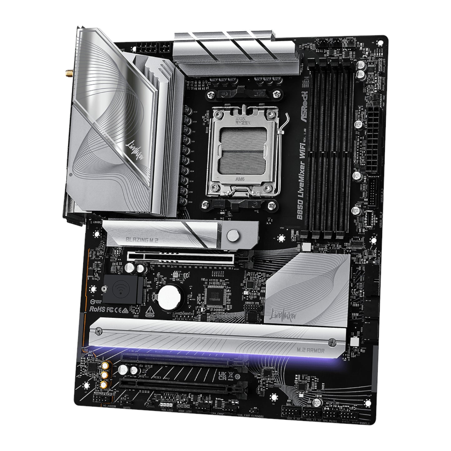 ASRock B850 LiveMixer WiFi AM5 ATX Gaming Motherboard-3