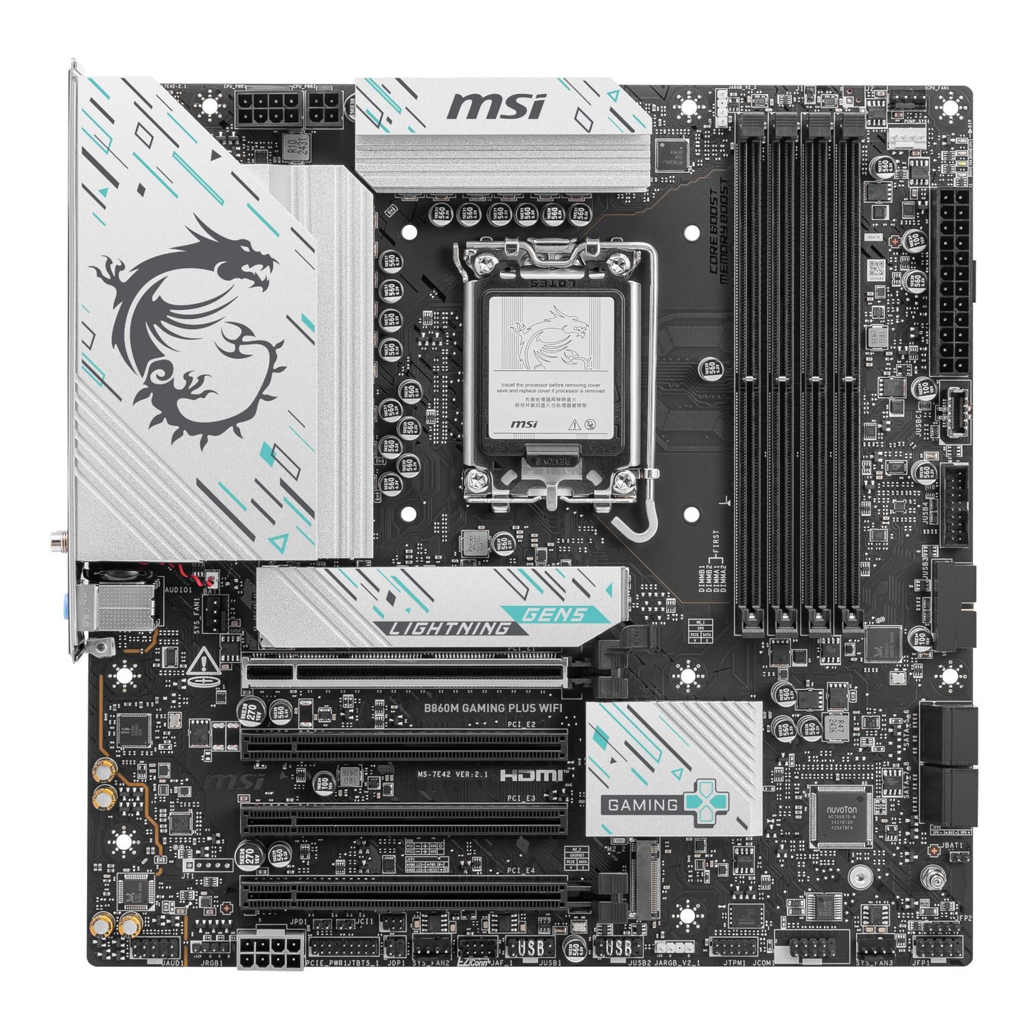 MSI B860M Gaming PLUS WIFI Intel LGA1851 DDR5 M-ATX Motherboard-1